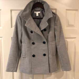 H&M Grey Peacoat Jacket - 4